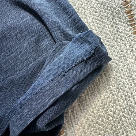 Lululemon Metal Vent Tech Heathered Blue Short Sleeve Polo Shirt Men’s Medium - Picture 8 of 8